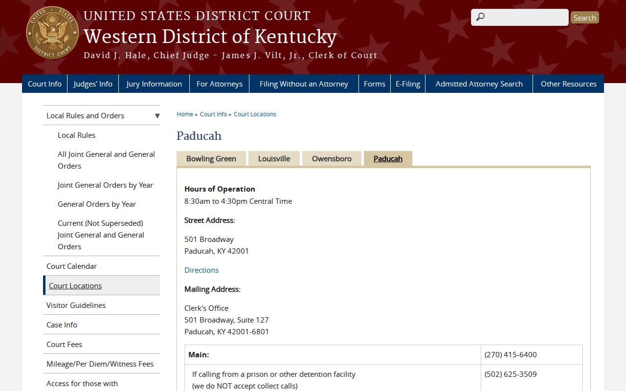Kuttawa criminal records at the federal courthouse serving Lyon County