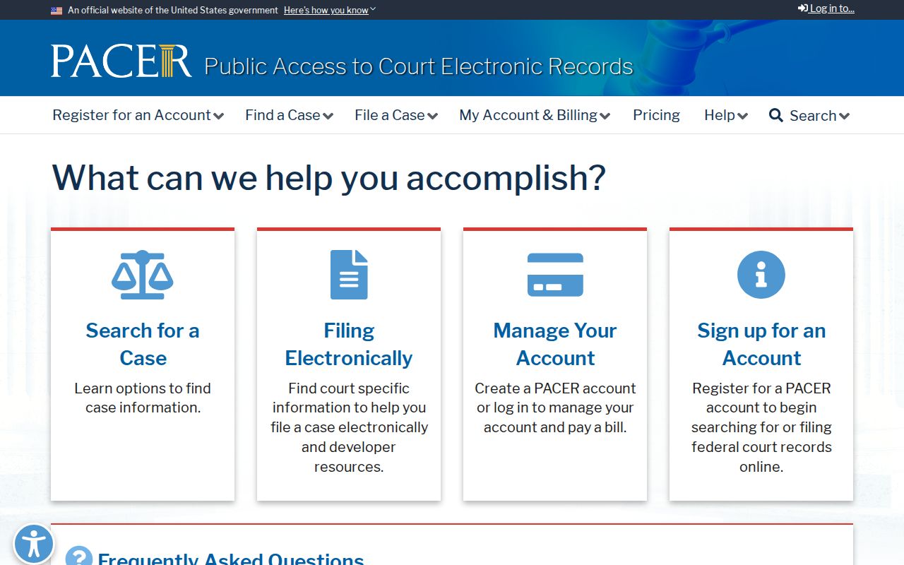 Federal PACER search for court cases connected to Lyon County