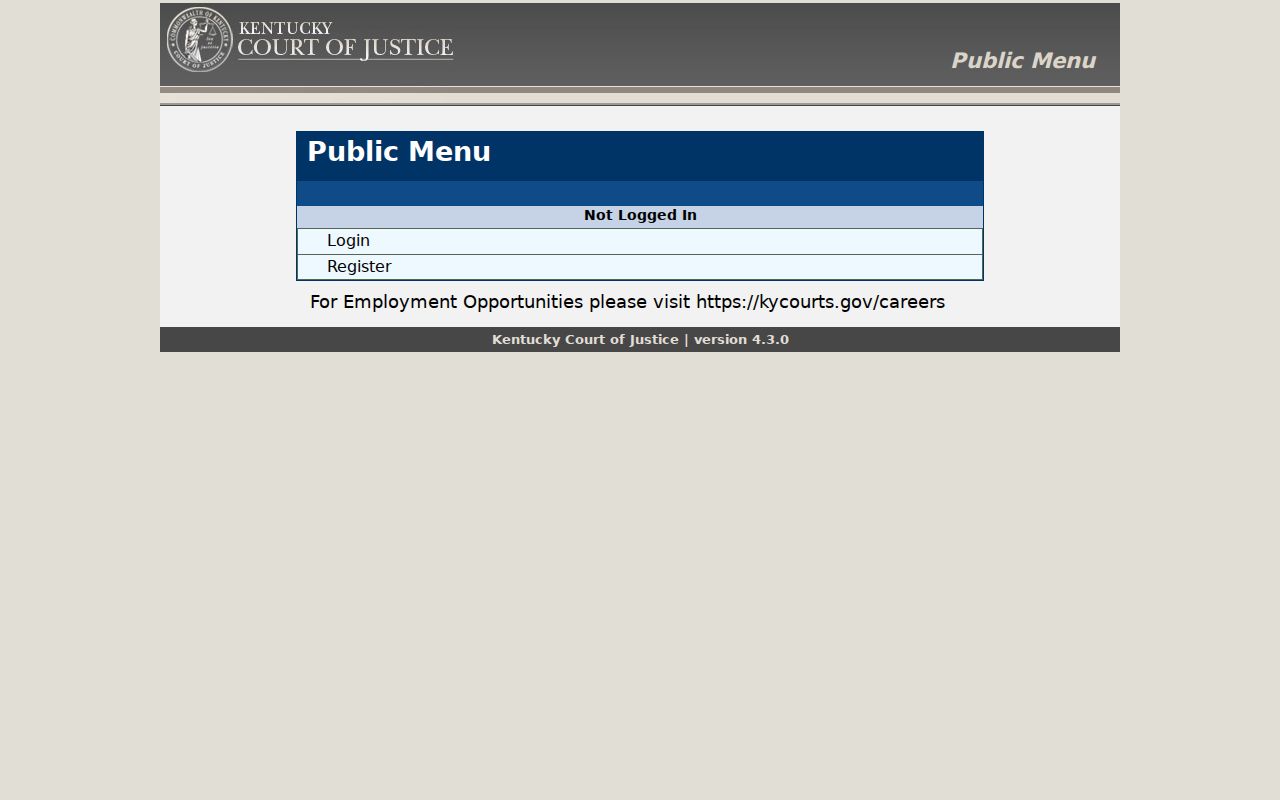 Lyon County court case lookup through the registered CourtNet menu
