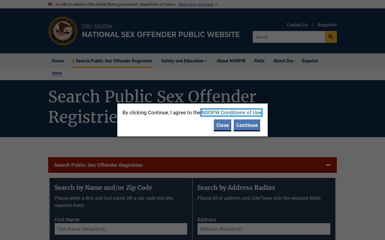 National registry search used with a Lyon County sex offender lookup
